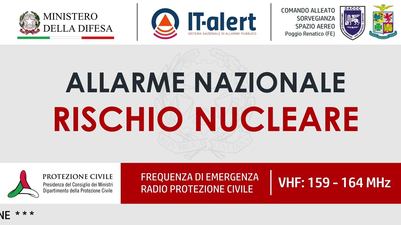 EAS Attacco Nucleare Simulazione TG1, Mattarella e Putin