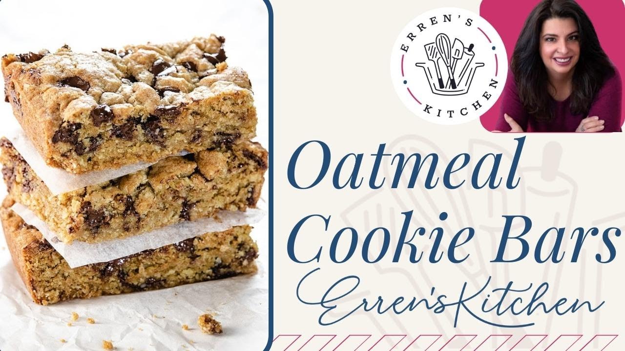 Soft and Chewy Oatmeal Cookie Bars with Chocolate Chips