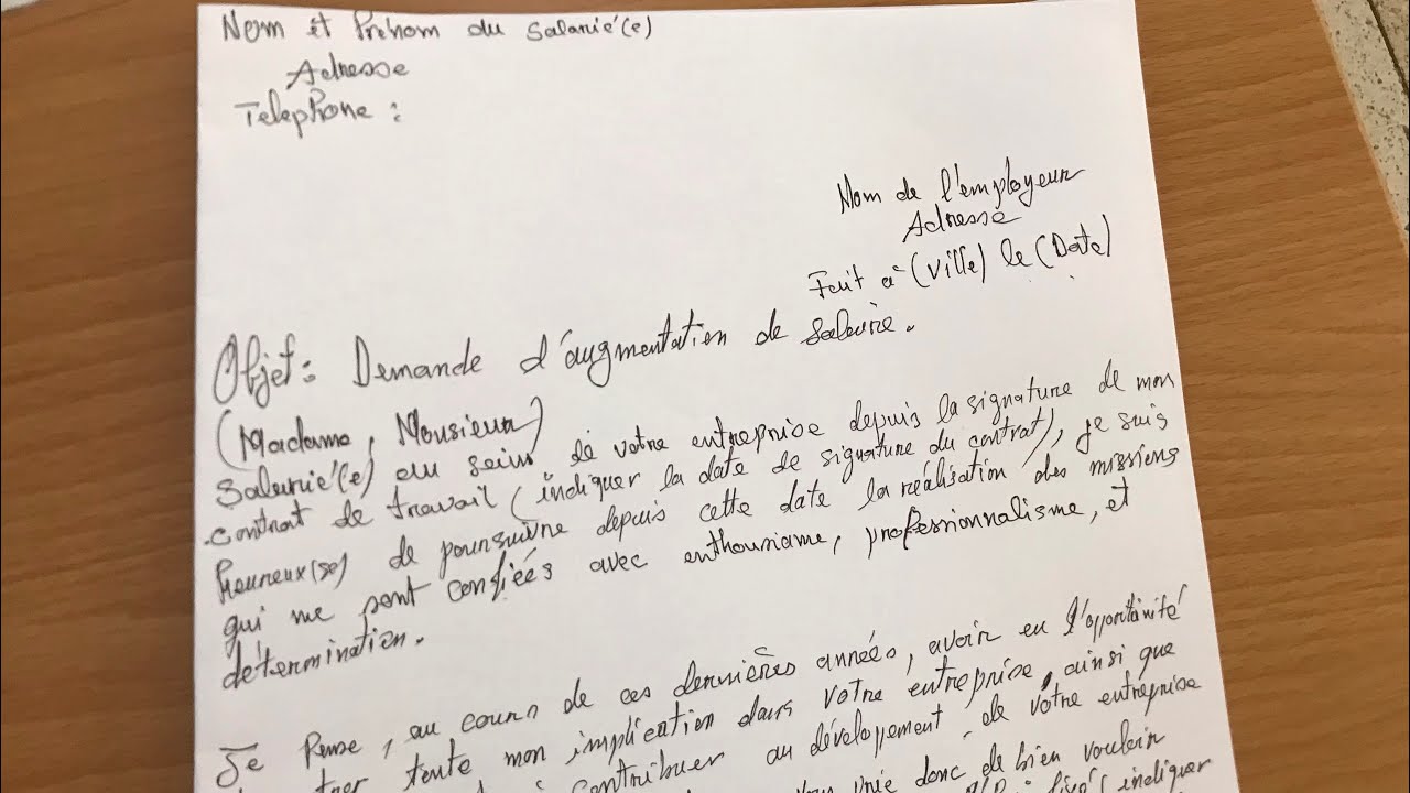 Demande d’augmentation de salaire