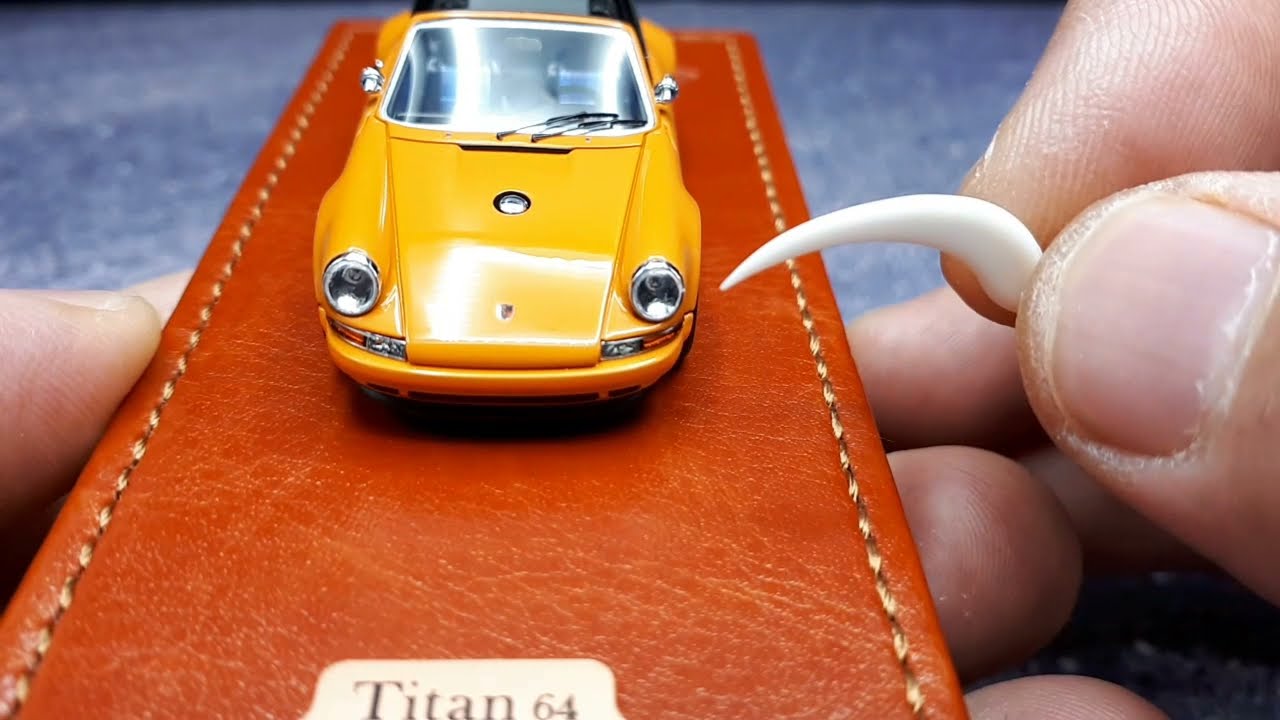 1/64 Singer Porsche 911/964 Targa orange by Titan 64 resin car model review