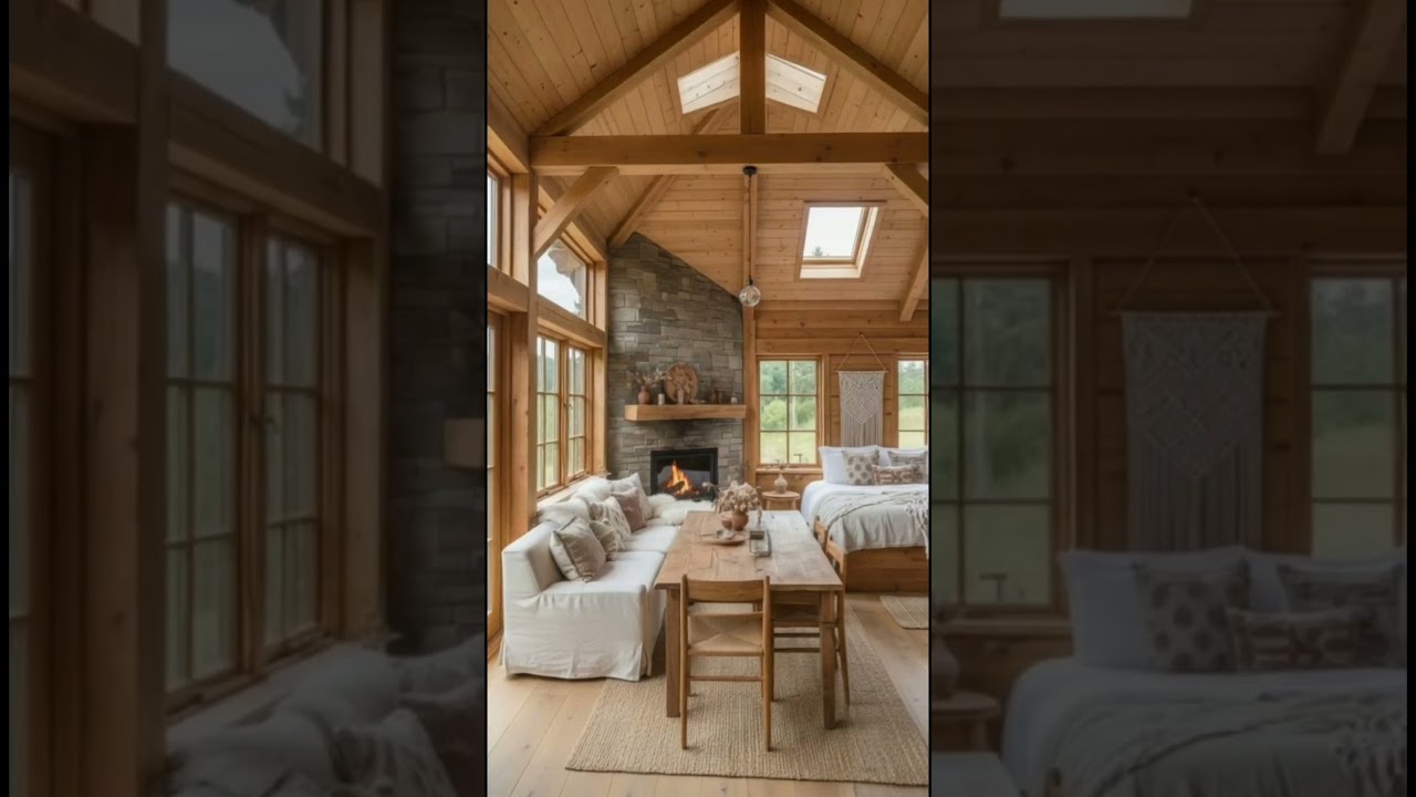 14 x 28 Timber Frame. Who said tiny couldn't have a big impact?  Would you stay here?  #tinyhome