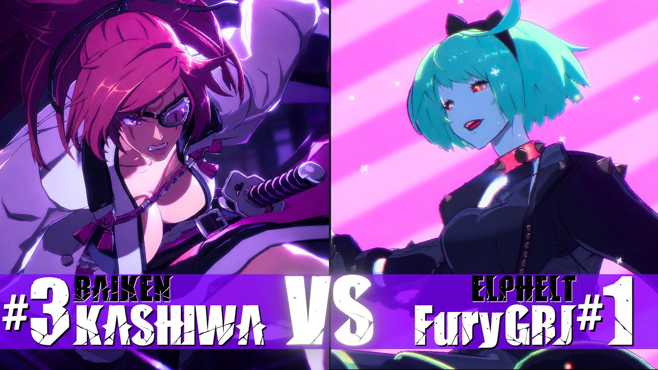 GGST ✪ KASHIWA (#3 Ranked Baiken) VS FuryGRJ (#1 Ranked Elphelt) | GGST High Level Match Replay