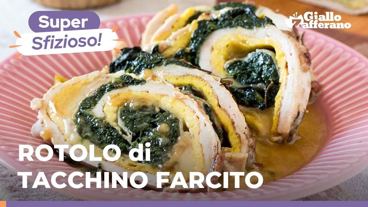 ROTOLO di TACCHINO FARCITO con SPINACI, UOVA e FORMAGGIO: sfizioso e facilissimo! Provatelo subito!😍