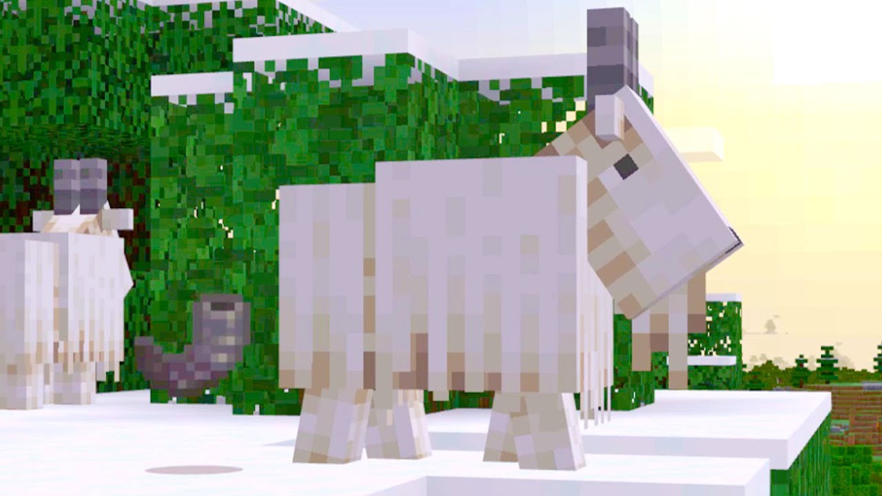 NEW GOATS & SNOWIER SNOW in Minecraft 1.17 Bedrock Beta!