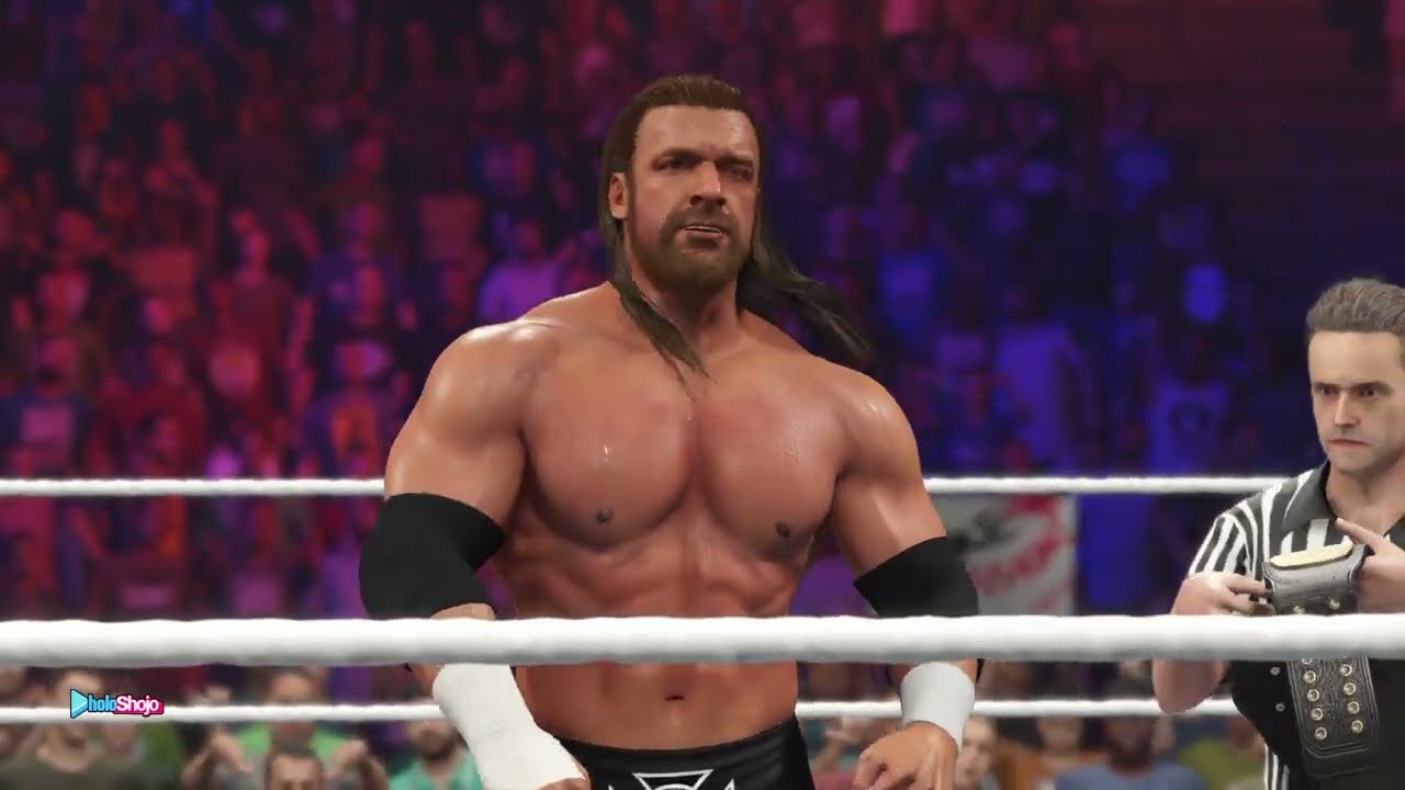 Triple H retains the WWE Title Vs Luffy WWE 2K23