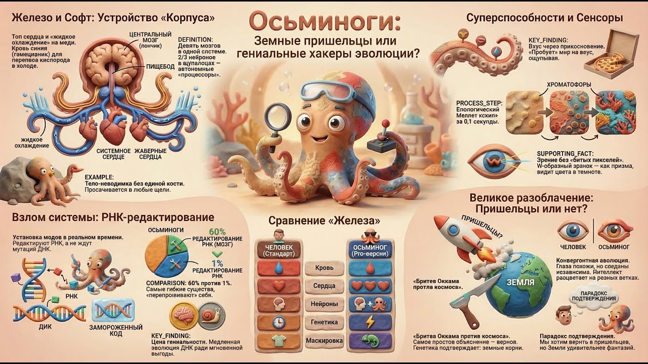 Сосед-пришелец: Разбираем осьминога | Код Знаний