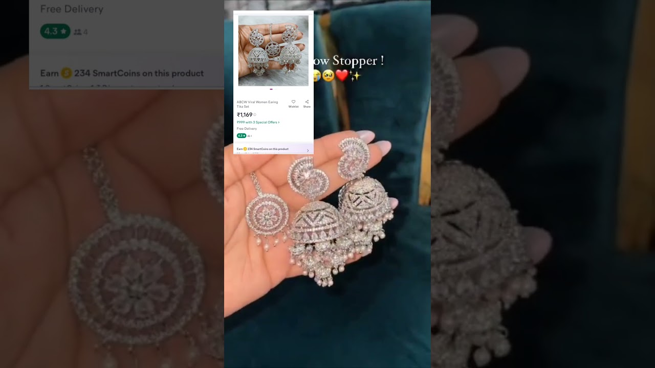 Meesho trendy American Diamond jewellery haul🔥|Meesho Ad jewellery set|#meeshohaul#viral#shorts