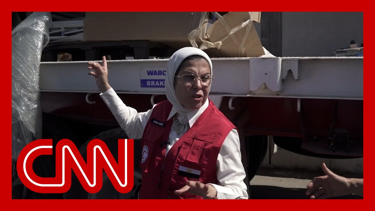 Egyptian Red Crescent shows CNN aid rejected by Israel