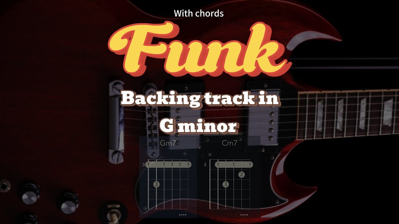 Funk guitar backing track in G minor | 103 BPM | guitar backing track with chords 