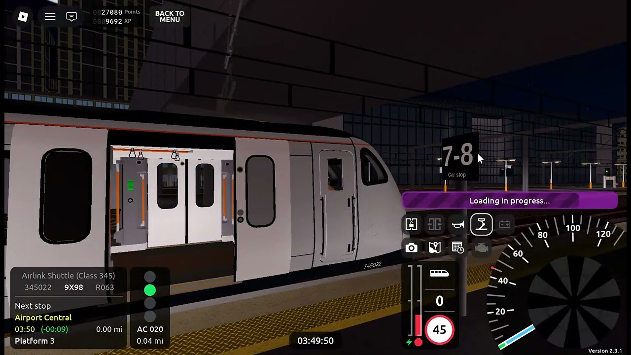 Roblox SCR V2.3.1 Airlink Class 345/0 R063 Hampton Hargate → Airport Terminal 2