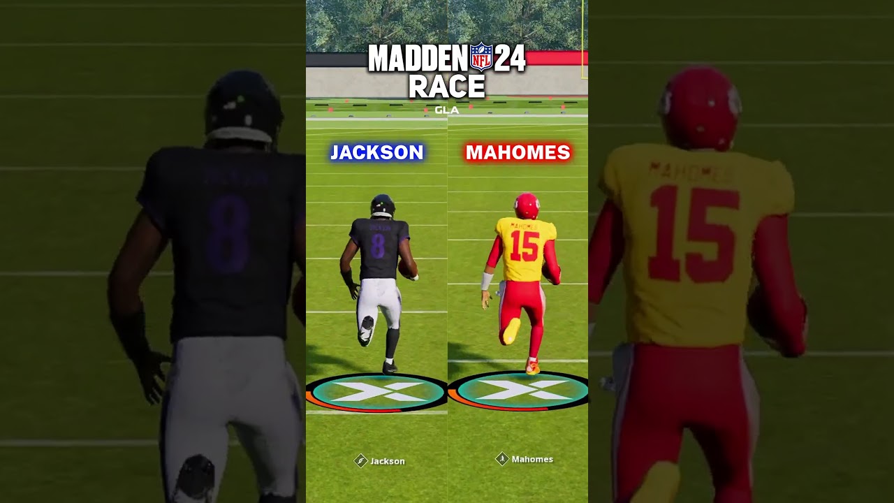 Lamar Jackson vs. Patrick Mahomes - Madden 24 Race