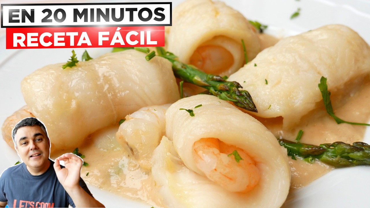 Rollitos de lenguado relleno en 20 minutos: receta fácil para sorprender en Navidad