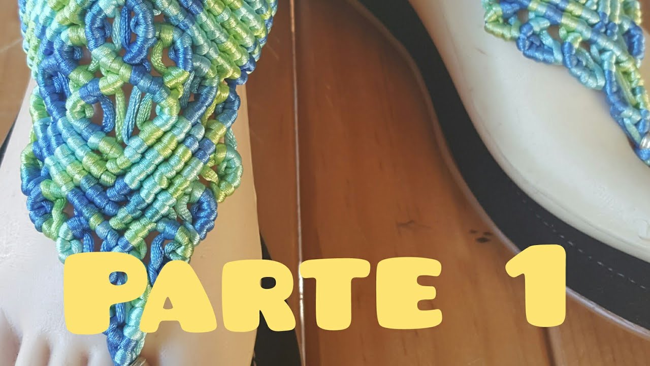 Huarache macrame modelo mosaico