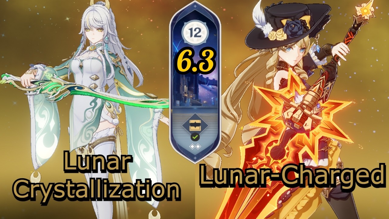 C1 Zibai Lunar-Crystallization & C0 Navia Lunar-Charged | #spiralabyss #floor12 #genshinimpact