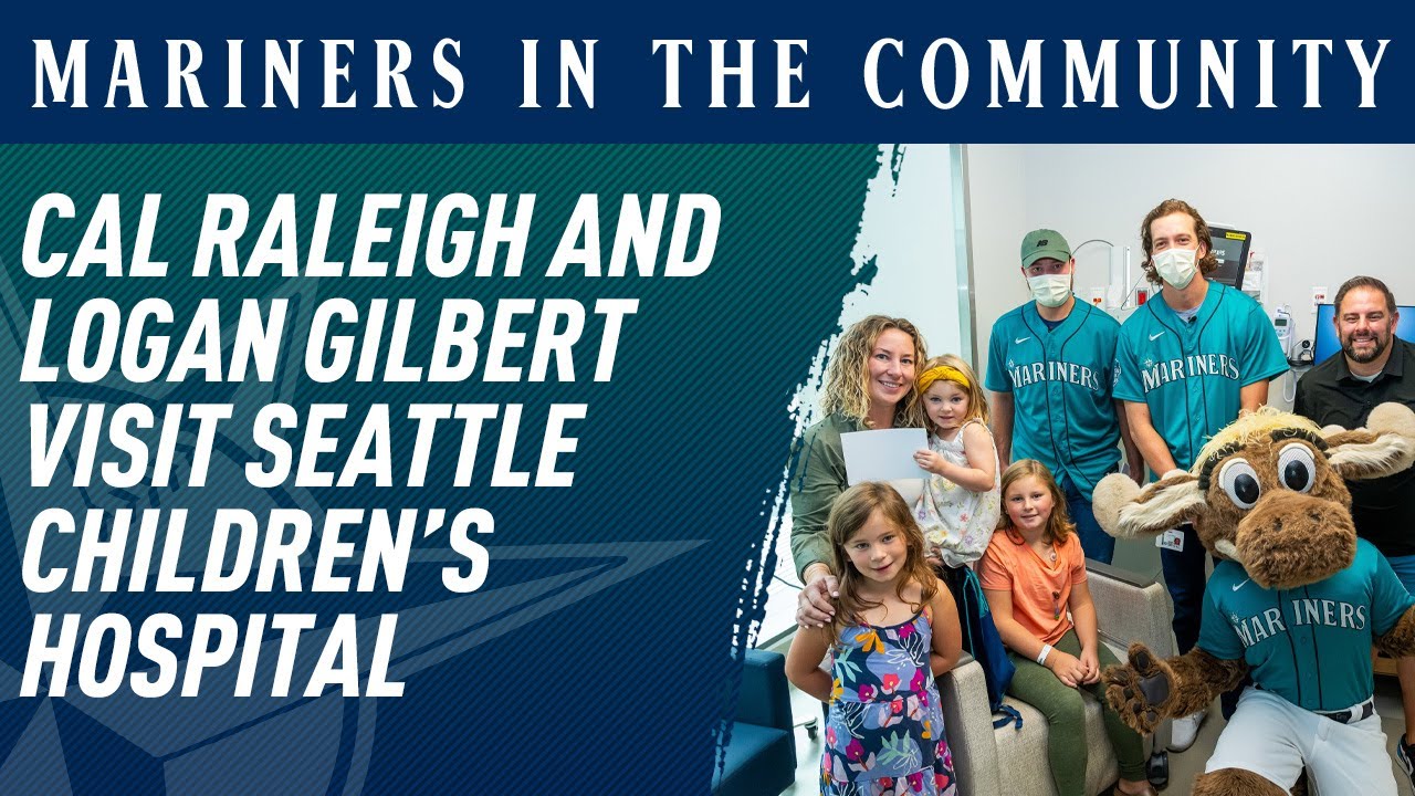 Cal Raleigh and Logan Gilbert Visit Young Patients at Seattle Children's Hospital