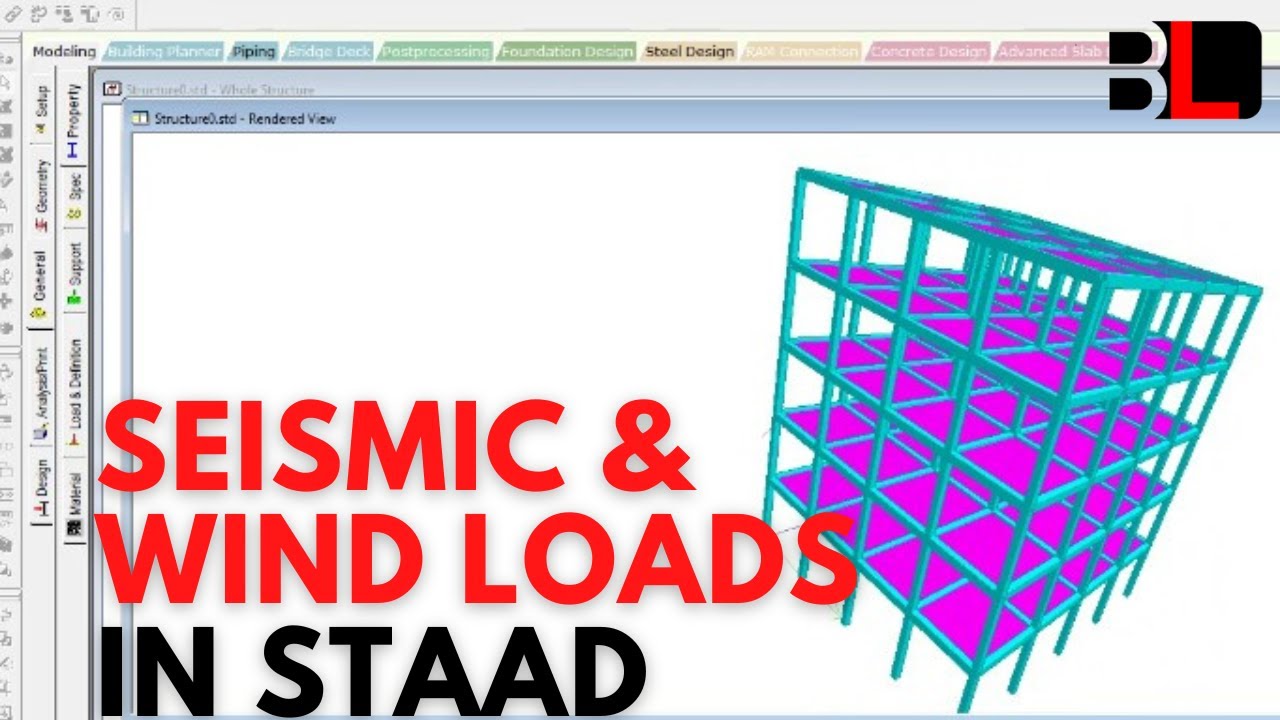 Seismic and Wind Loads in #staad #structuralanalysis