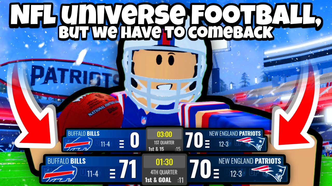 Roblox NFL Universe Football, But We Have To Make A Comeback Win!