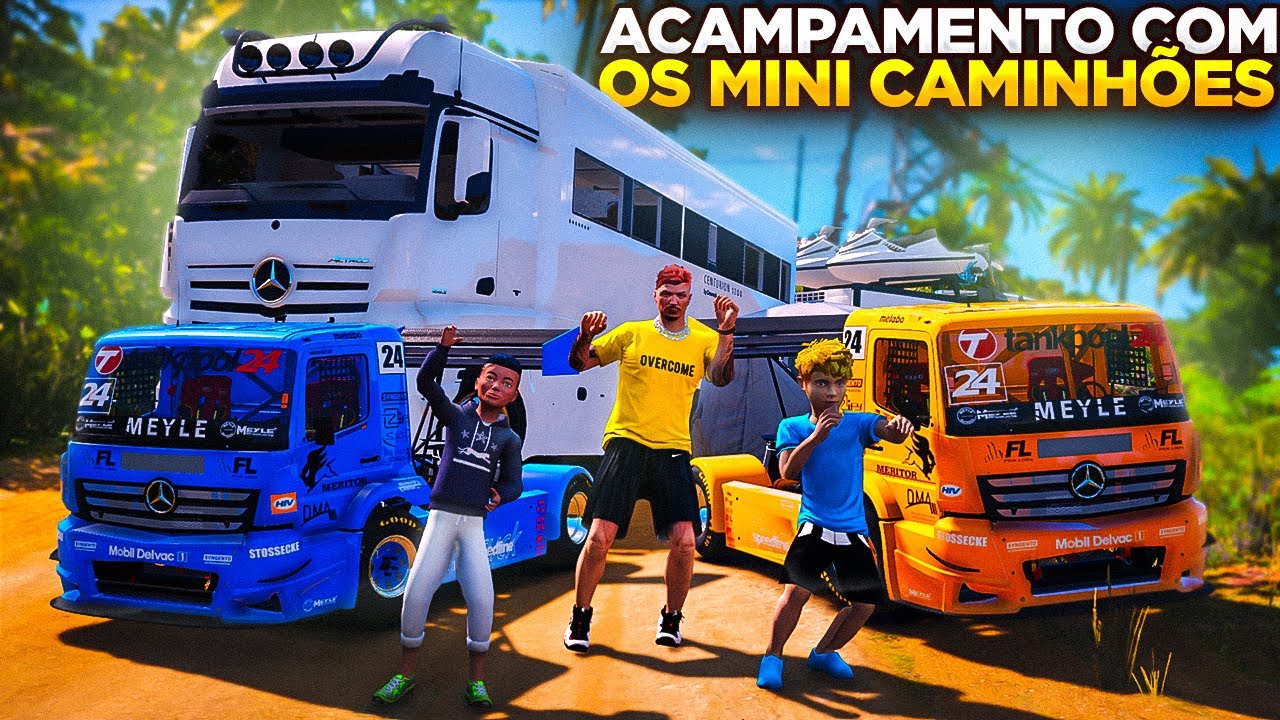 GTA V: VIDA DE RICO | FOMOS ACAMPAR E ME SURPREENDI COM MEUS FILHOS DIRIGINDO MINI CAMINH&Otilde;ES😱 |EP#50