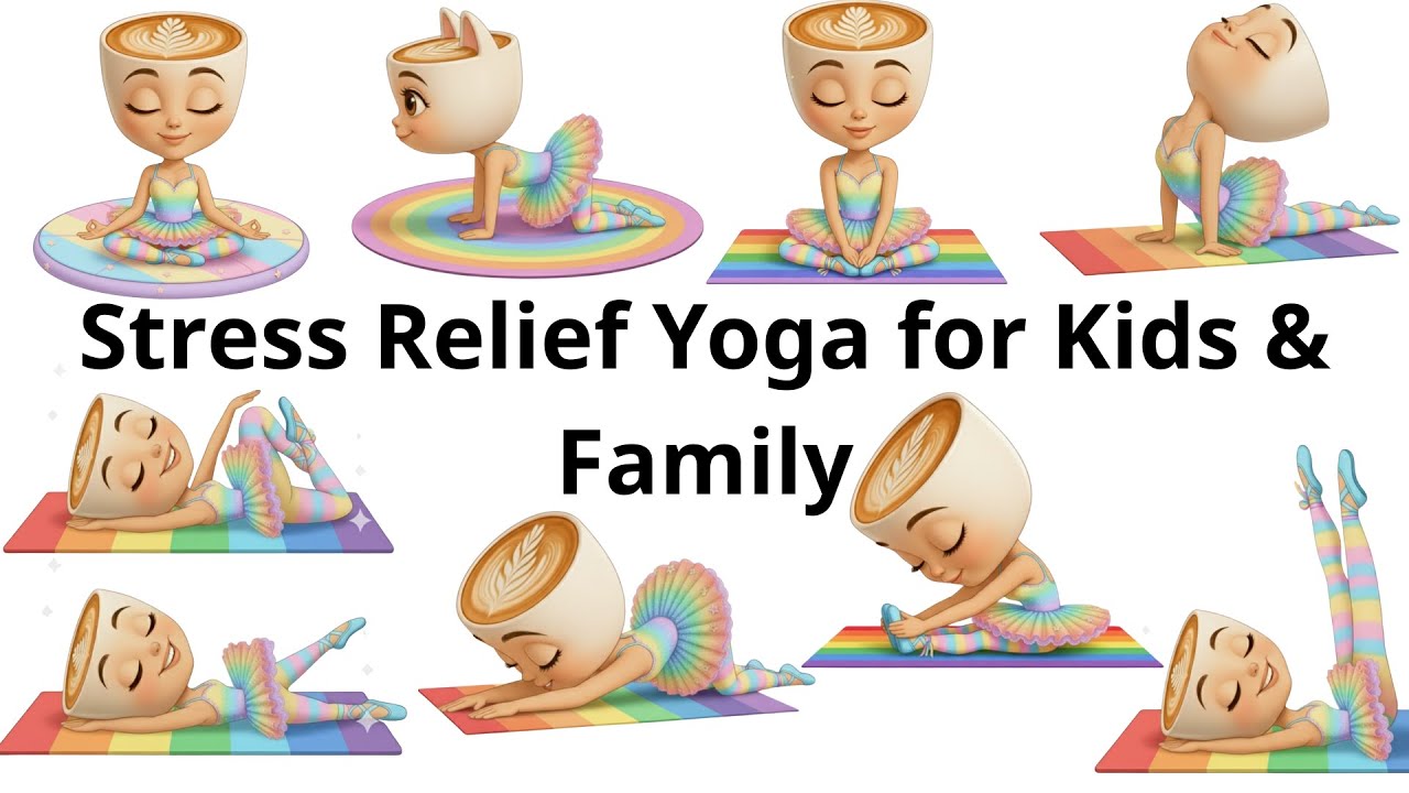 Stress Relief Yoga for Kids & Family | Calm, Stretch & Smile