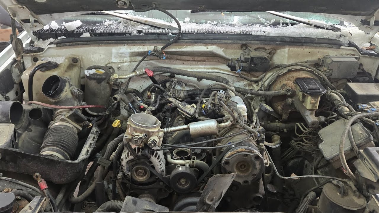 Chevrolet Silverado 1500 in the shop for intake gaskets