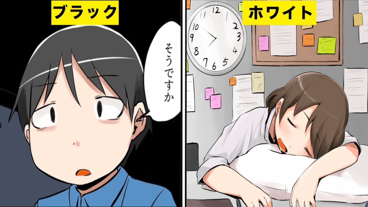 【漫画】ホワイト企業とブラック企業の違い５選 Part2【マンガ動画】