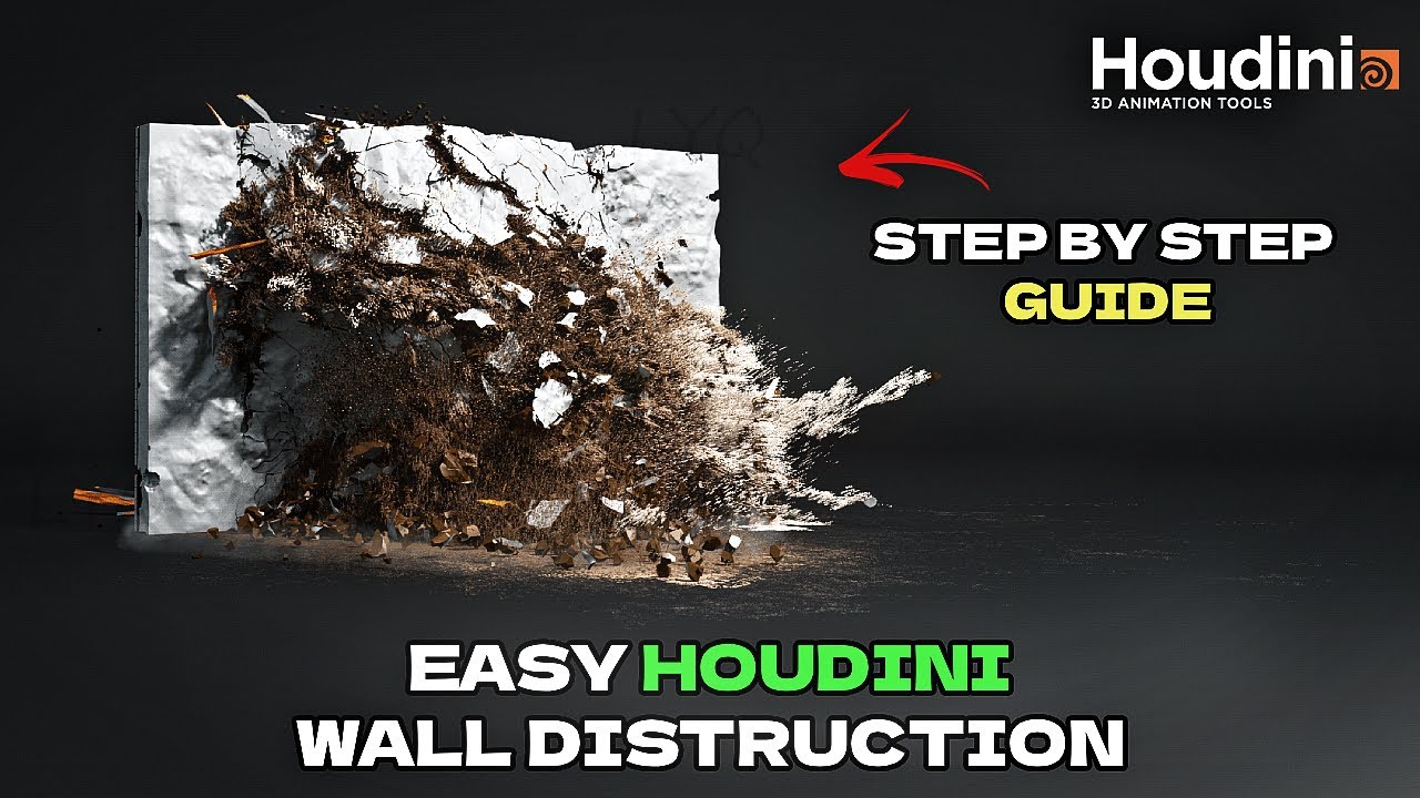 Easy Houdini Wall Destruction for Beginners | Step by Step