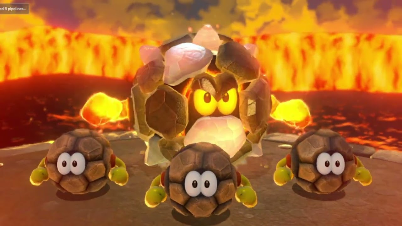 super mario 3d world world 1-8 all bosses (4 players synchronized)