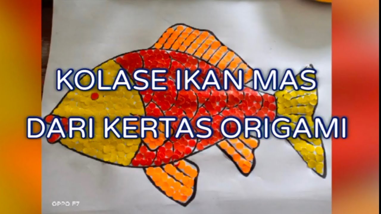 Kolase ikan mas dari kertas origami/mozaikikanmas/ikanmas/kertasorigami