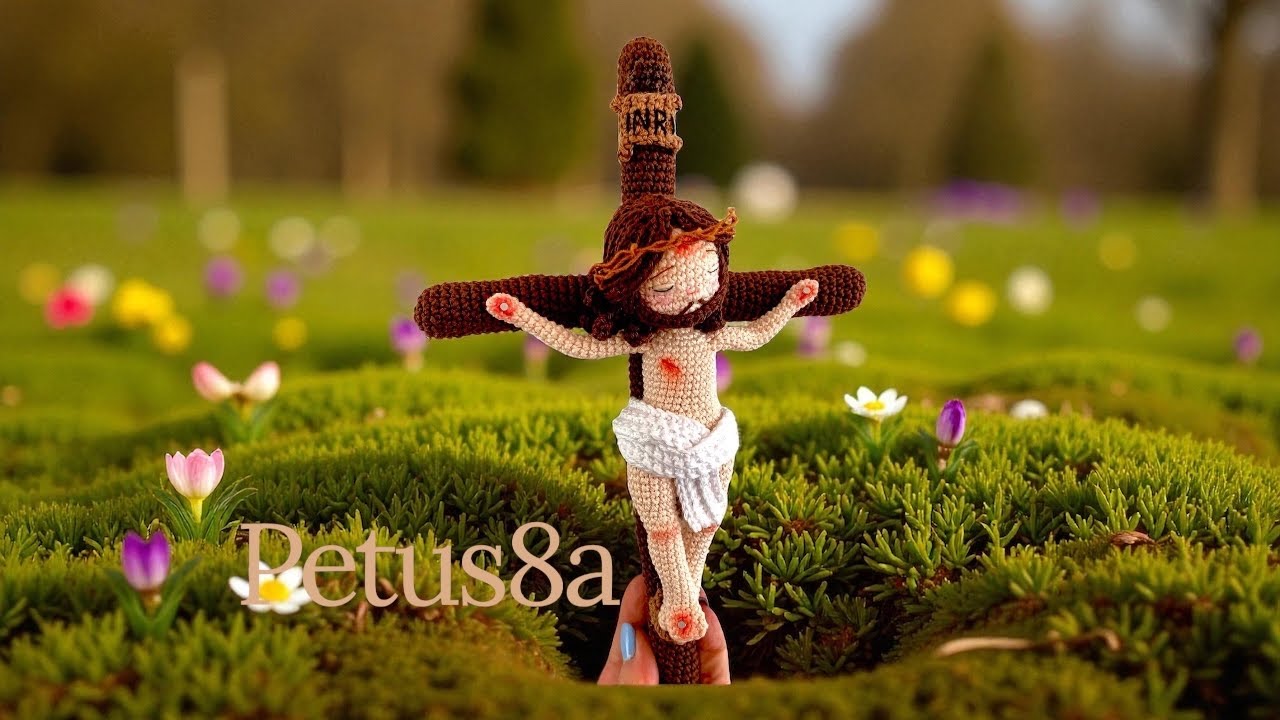 Como tejer a Jesús crucificado 4a. parte Amigurumis by Petus