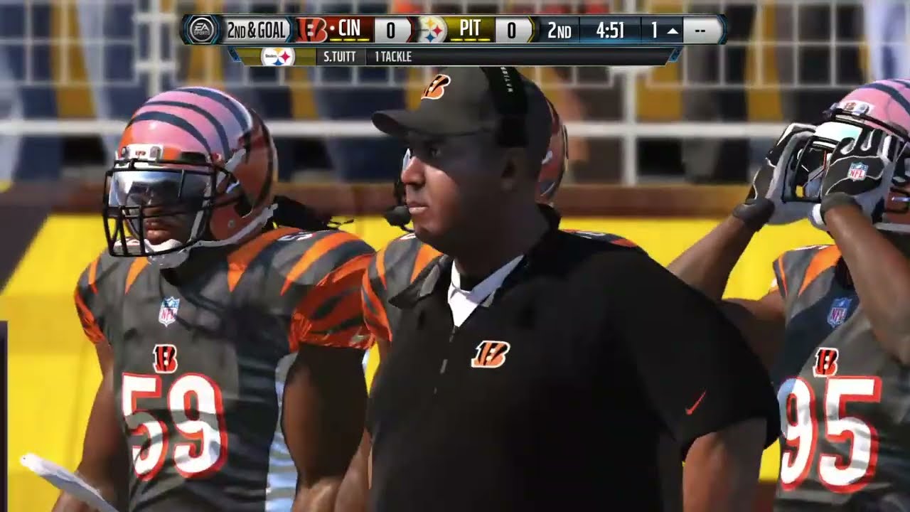 Madden NFL 15 (PS4) bengals vs steelers (CPU vs CPU)