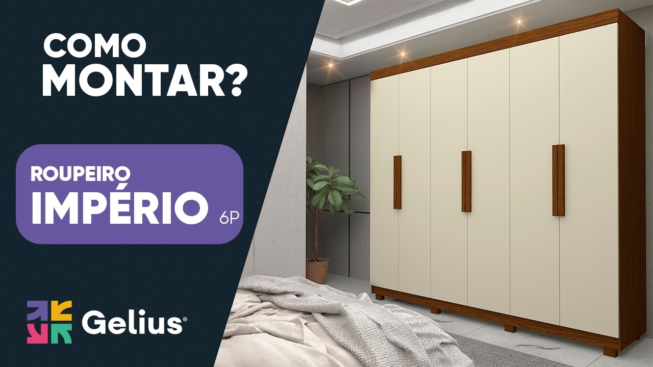 ✨ Roupeiro Império 6 Portas MDF – O Toque de Sofisticação que Seu Quarto Merece! ✨