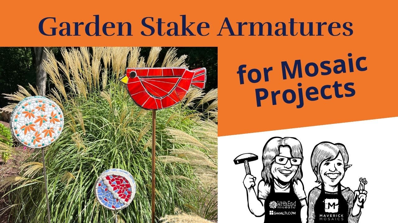 How to Make Strong Garden Stake Armatures for Mosaic Projects