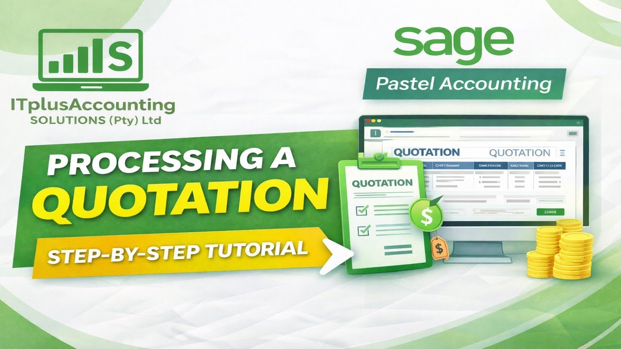 👉 Processing a Quotation in Sage Pastel Accounting | Step-by-Step Tutorial