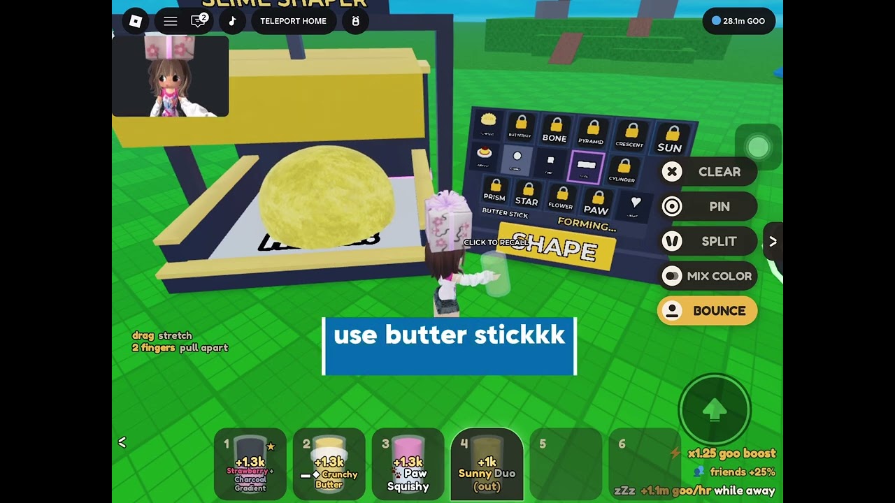 tutorial on how to make butter squishy in My Slime Lab (test Playground) [👉🔵👈]