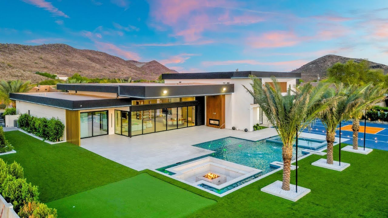 TOUR A $5M Arizona Mansion with a Movie Theatre, Soccer Field, Basketball Court and more!