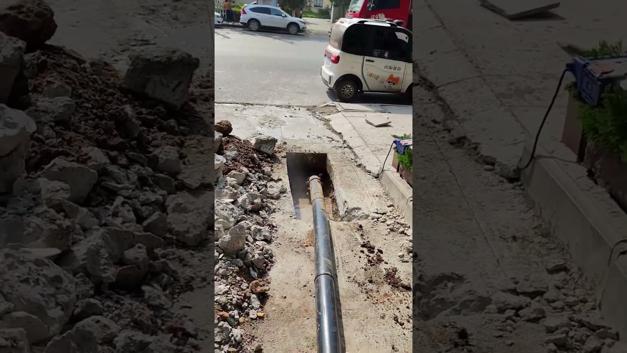 Pipeline drilling process under the road- Good tools and machinery make work easy
