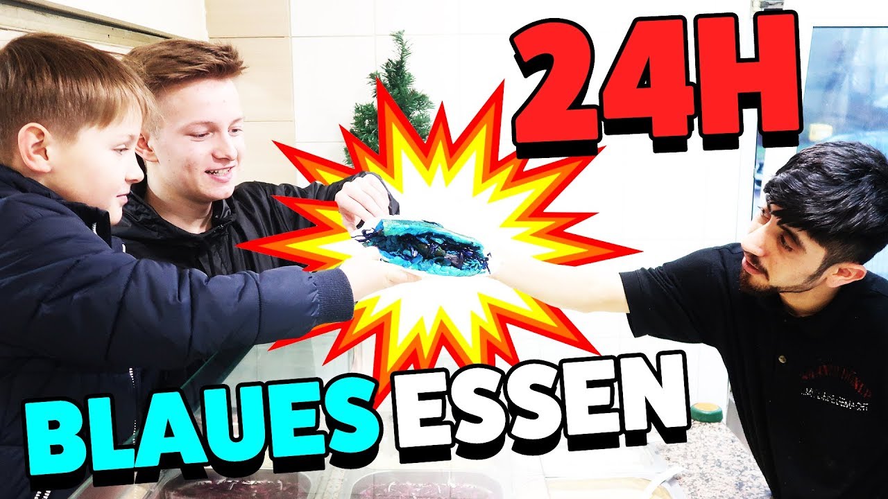 24 Stunden NUR BLAUES ESSEN 🤣 KRASS TipTapTube