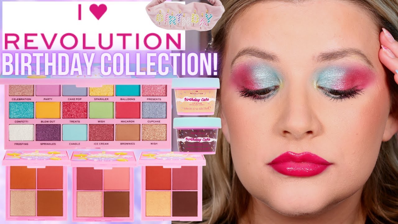 I HEART REVOLUTION TASTY BIRTHDAY CAKE COLLECTION REVIEW, TUTORIAL & SWATCHES! | Luce Stephenson