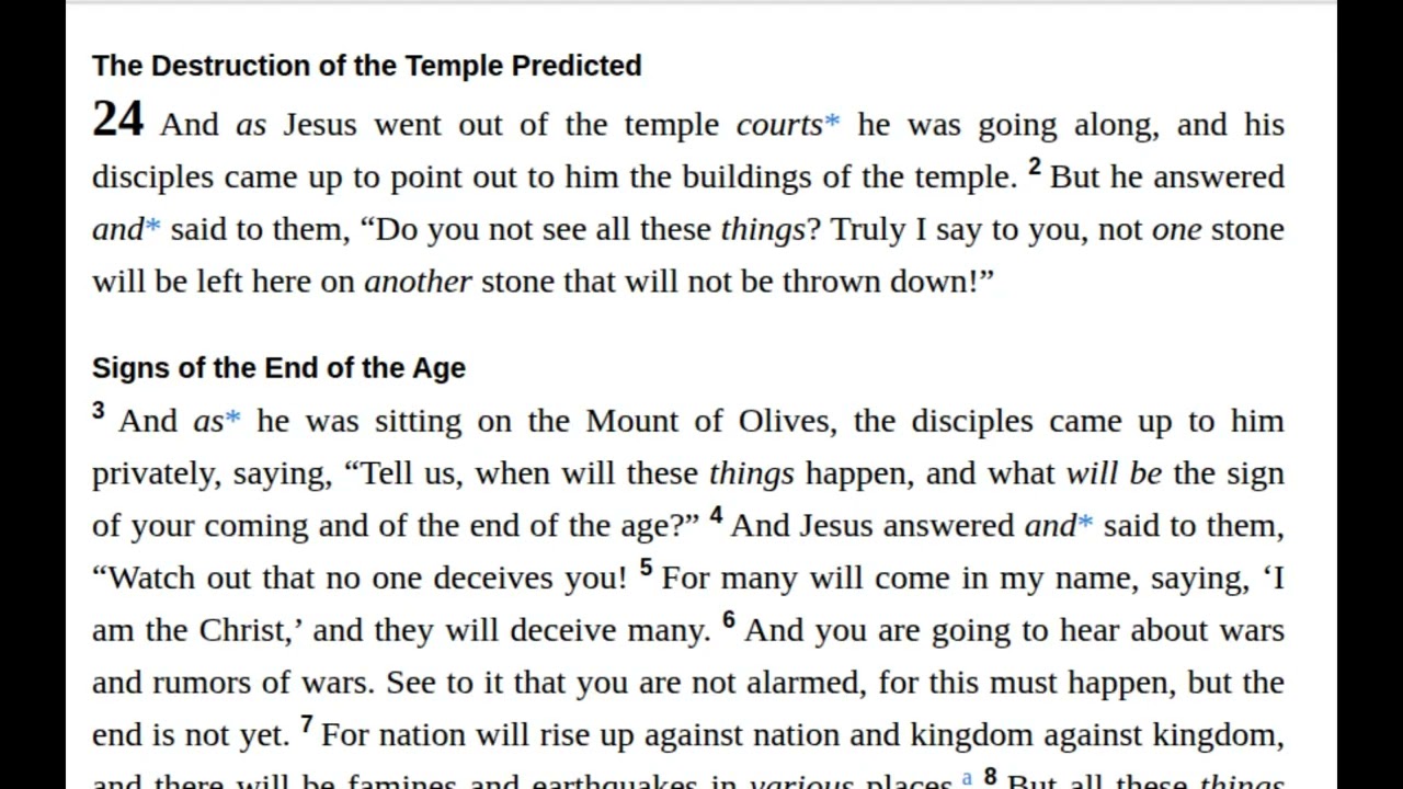 Day 36 (Feb 5): Job 35-37, Matthew 24:1-31, Proverbs 4:1-9