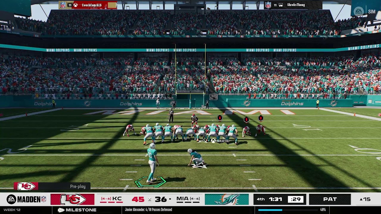 4thSL 2027 Season Week 12: vs Dolphins *No Mic*