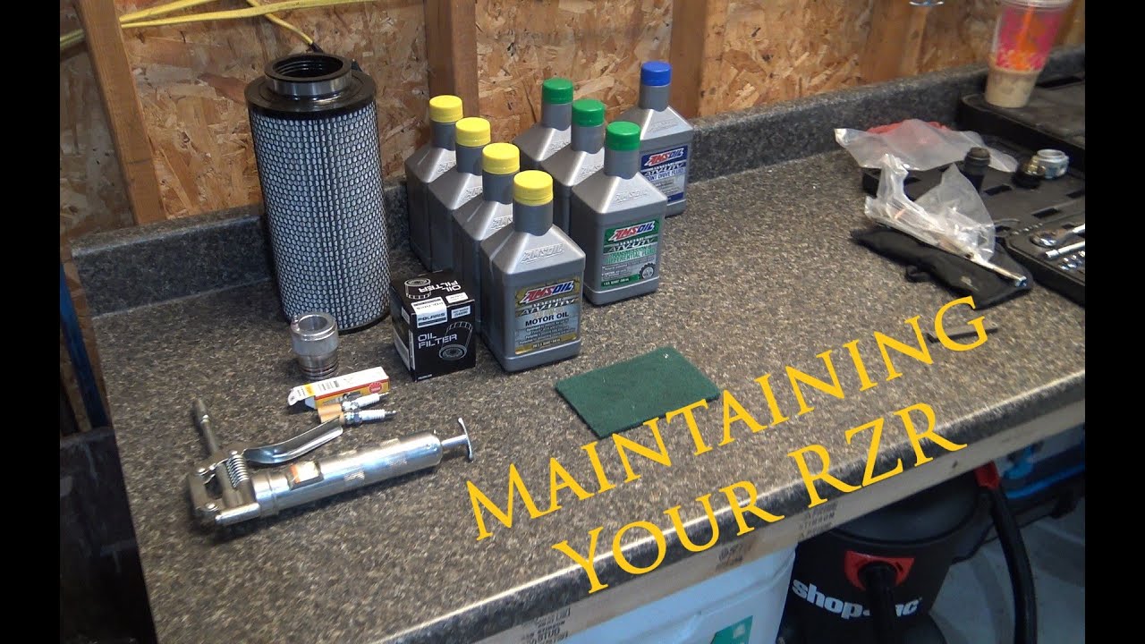 Maintenance on Your RZR. (part 1) Oil Change, Clutch Cleaning, Trans Fluid and Front Diff Change