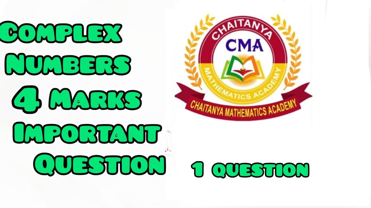 Complex numbers 4 marks important questions part 1