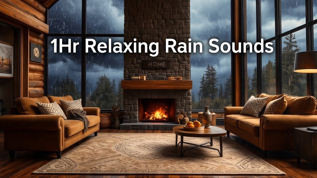 1 Hour Relaxing Rain Sounds 🌧️ | Calm Rain Ambience for Relax, Study & Sleep