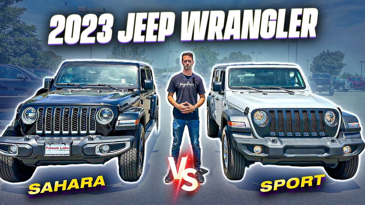 Jeep Wrangler Sahara 2023 против Sport