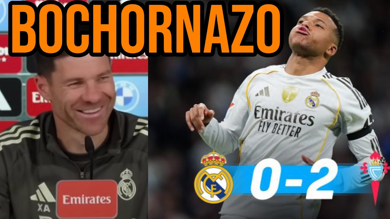 BOCHORNAZO EN EL BERNABÉU. REAL MADRID 0 CELTA 2. LIGA INFUMABLE CON UN ÁRBITRO POSEIDO POR NEGREIRA