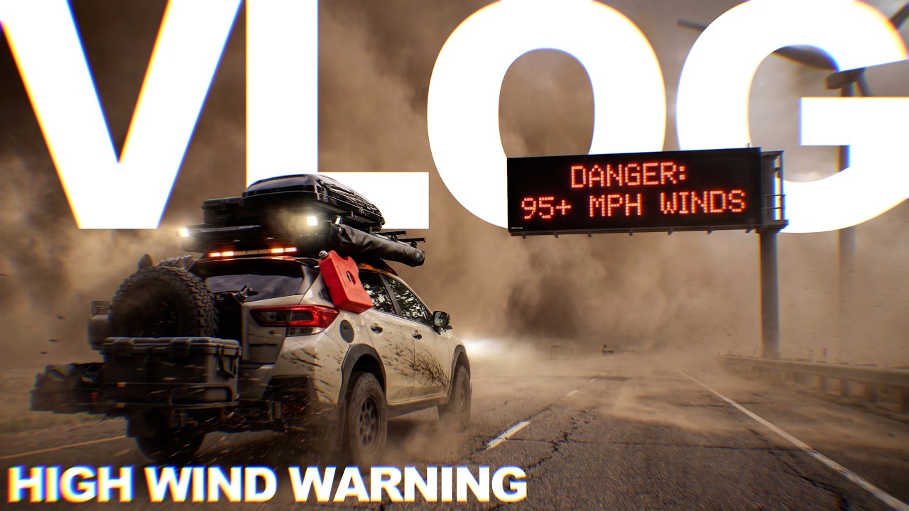 95 MPH Wind vs LIFTED, Top-Heavy Subaru
