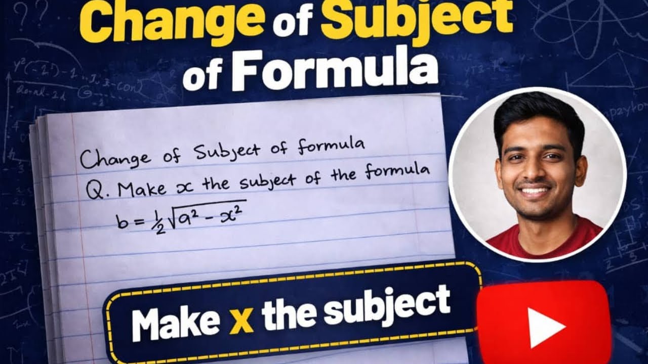 Change of subject of formula…part 2  #ytshorts #maths #changeofsubjectofformula 