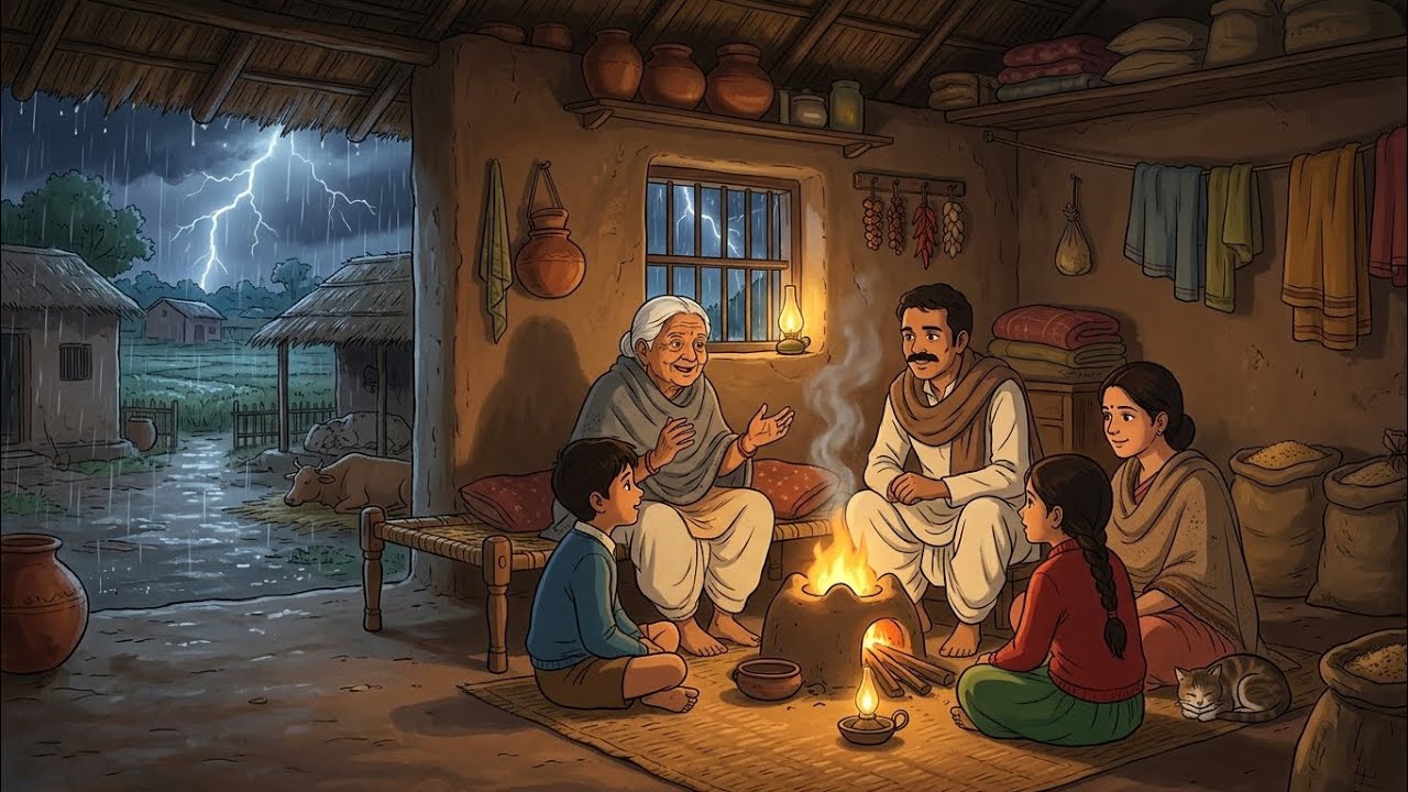 90s के सर्दियों के दिन और 90s की कहनियां 🌧️&hearts;️ | 90s Nostalgia Story in hindi ( Ghibli style)