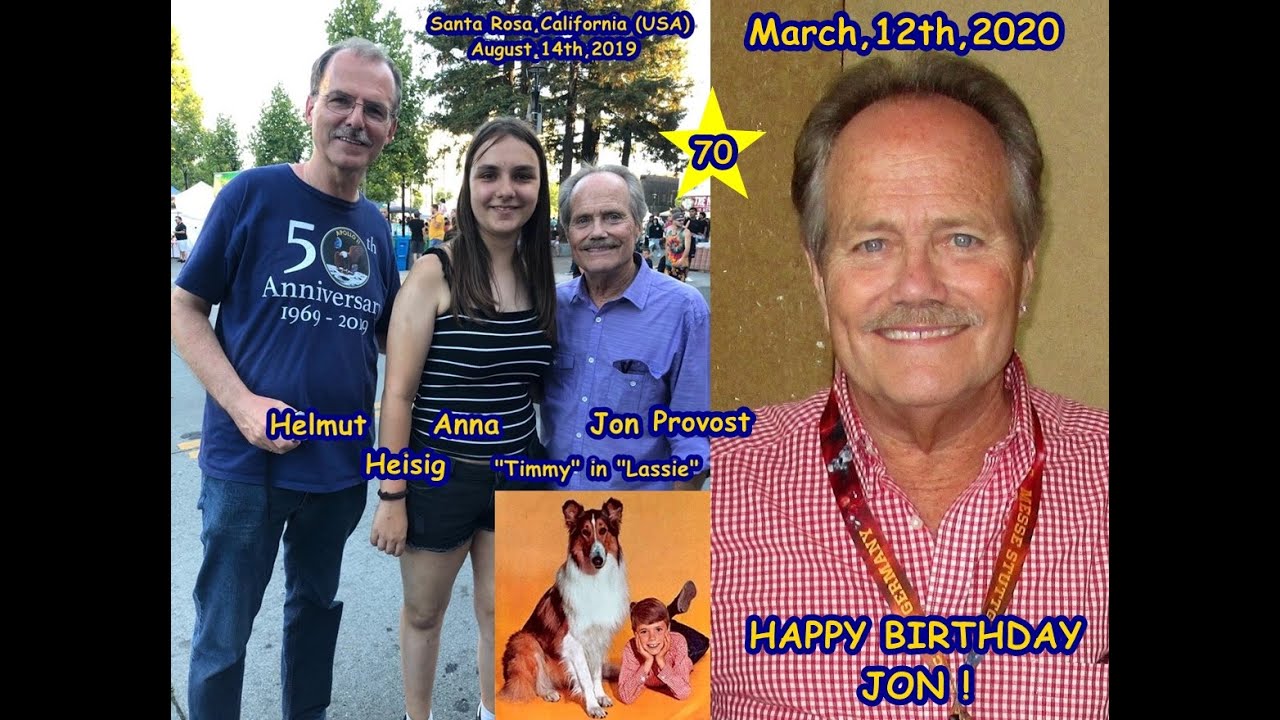 70th birthday of Jon Provost ("Timmy" in "Lassie"), March,12th,2020