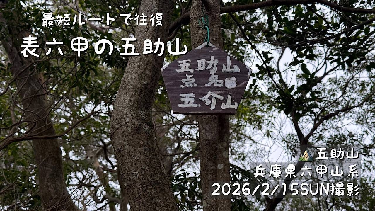 エクセル東バス停→五助山往復（五助山）（六甲山系）（やさしい11）